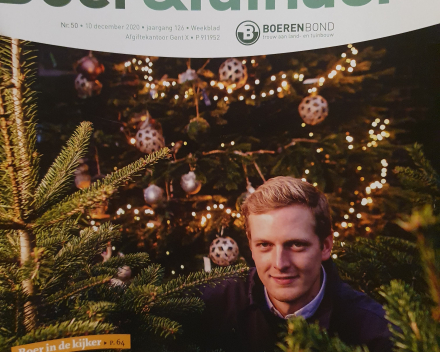 Tim Wyckstandt plaatst de kerstboom in de spotlights - Boer en tuinder - 10 december 2020